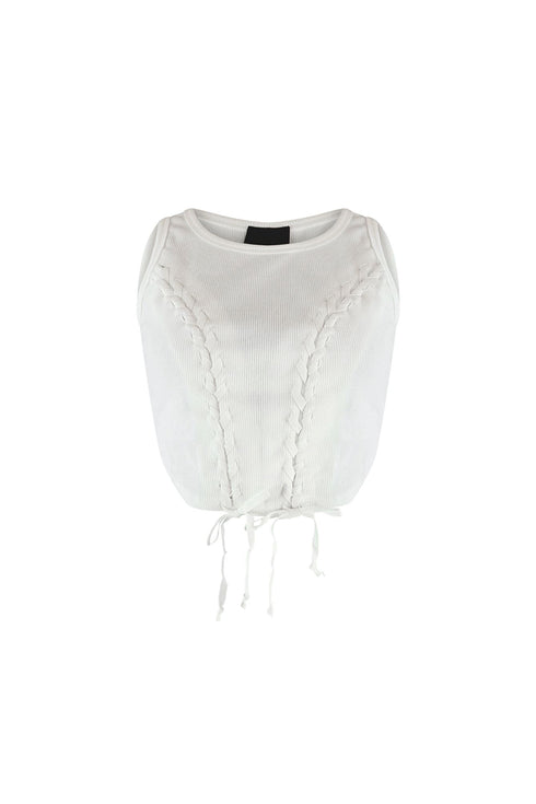 Samira Criss Cross Ribbed Top